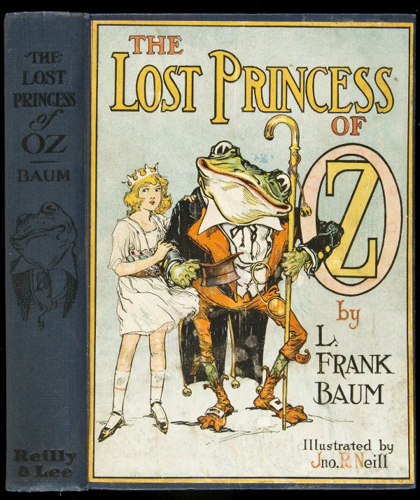 L. Frank Baum The Lost Princess of Oz: Title: The Lost Princess of Oz Author: Baum, L. Frank Description: 312 pp. With 12 color plates and numerous black and white drawings by John R. Neill. 9x6½, dark blue cloth, pictorial cover label; b