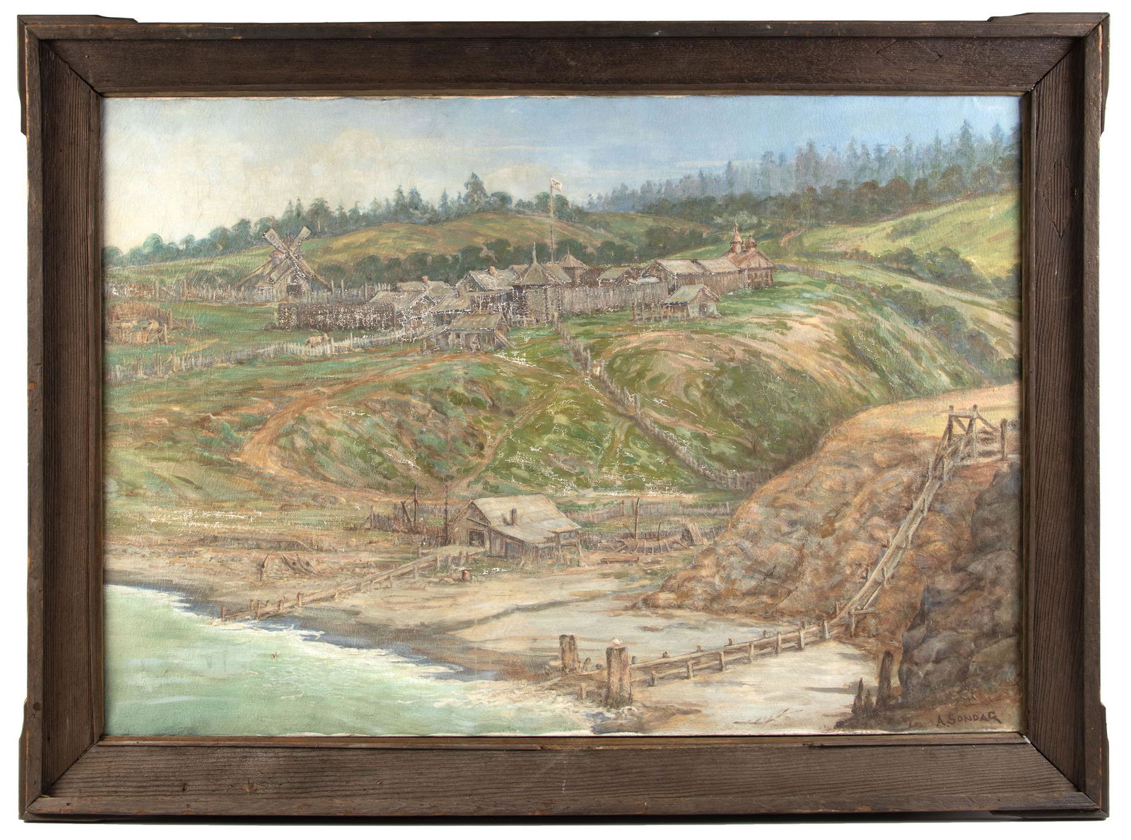 Original oil painting of Fort Ross, California (1 of 10)