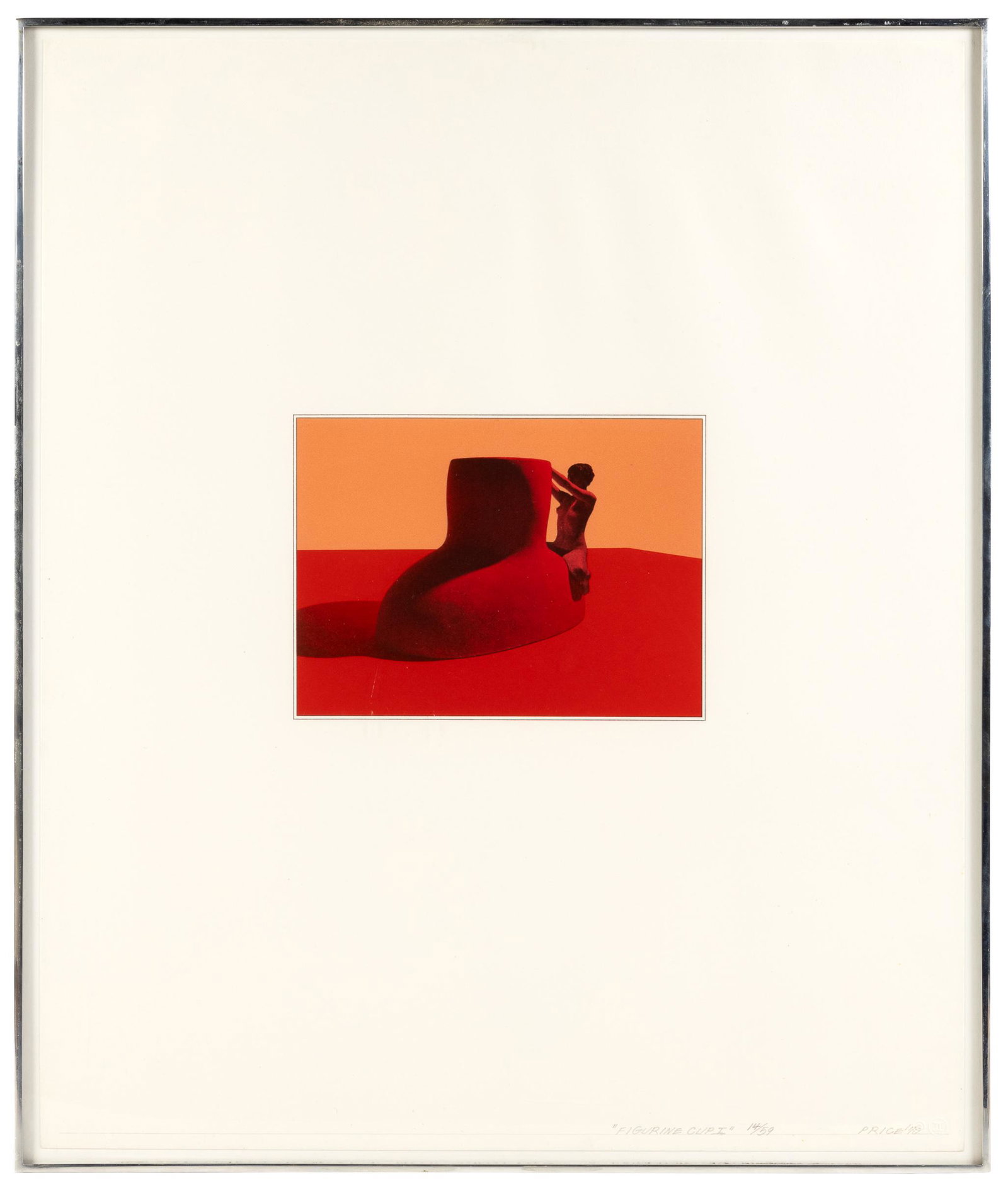 Ken Price color lithograph, 1/59, 1970: Heading: Author: Price, Ken Title: Figurine Cup I Place Published: Los Angeles Publisher:Gemini, G.E.L. Date Published: 1970 Description: Color lithograph from the Figurine Cup