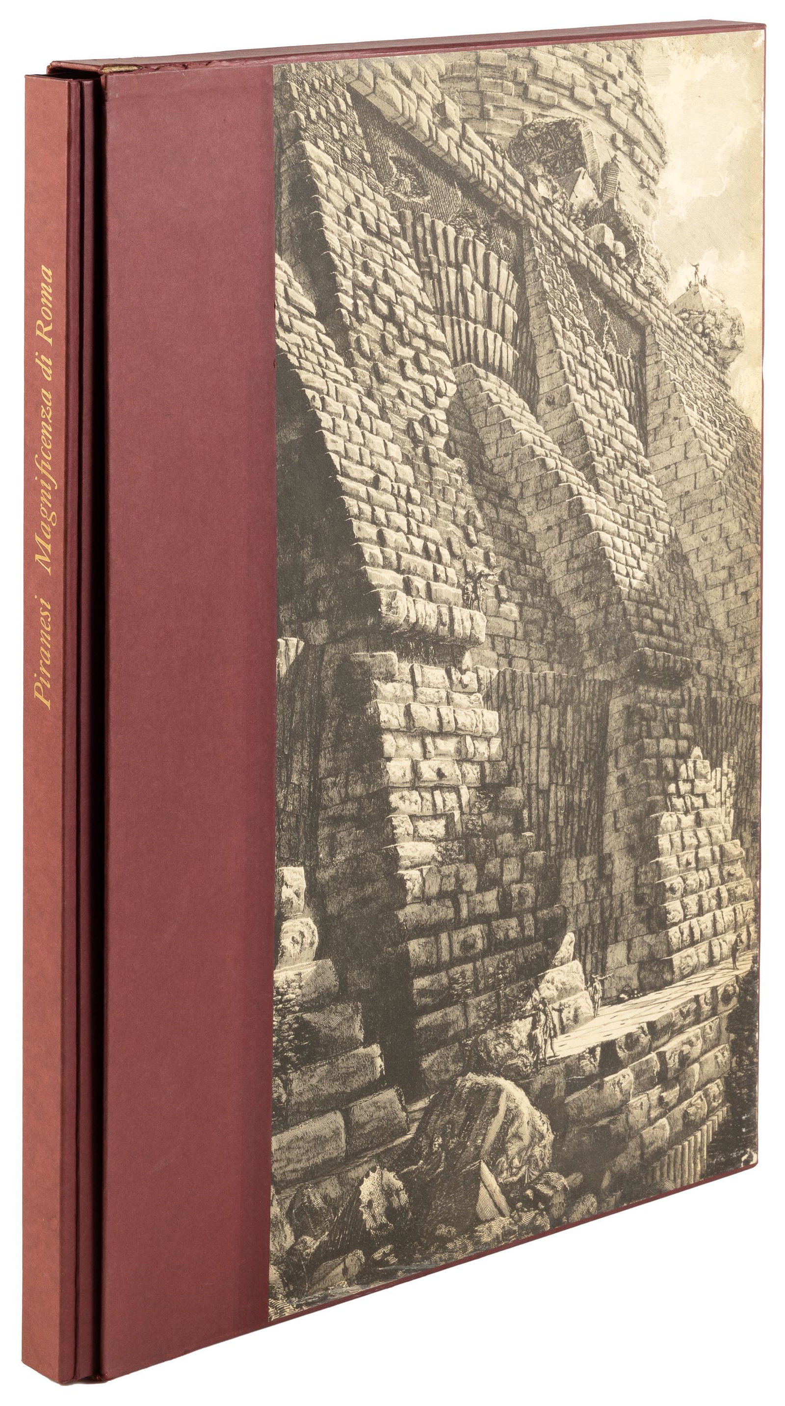 Piranesi, Magnificenza di Roma: Heading: (Piranesi, Giovanni Battista) Author: Title: Magnificenza di Roma Place Published: Milan Publisher:Edizioni il Polifilo Date Published: [1961] Description: 40, [2] pp.