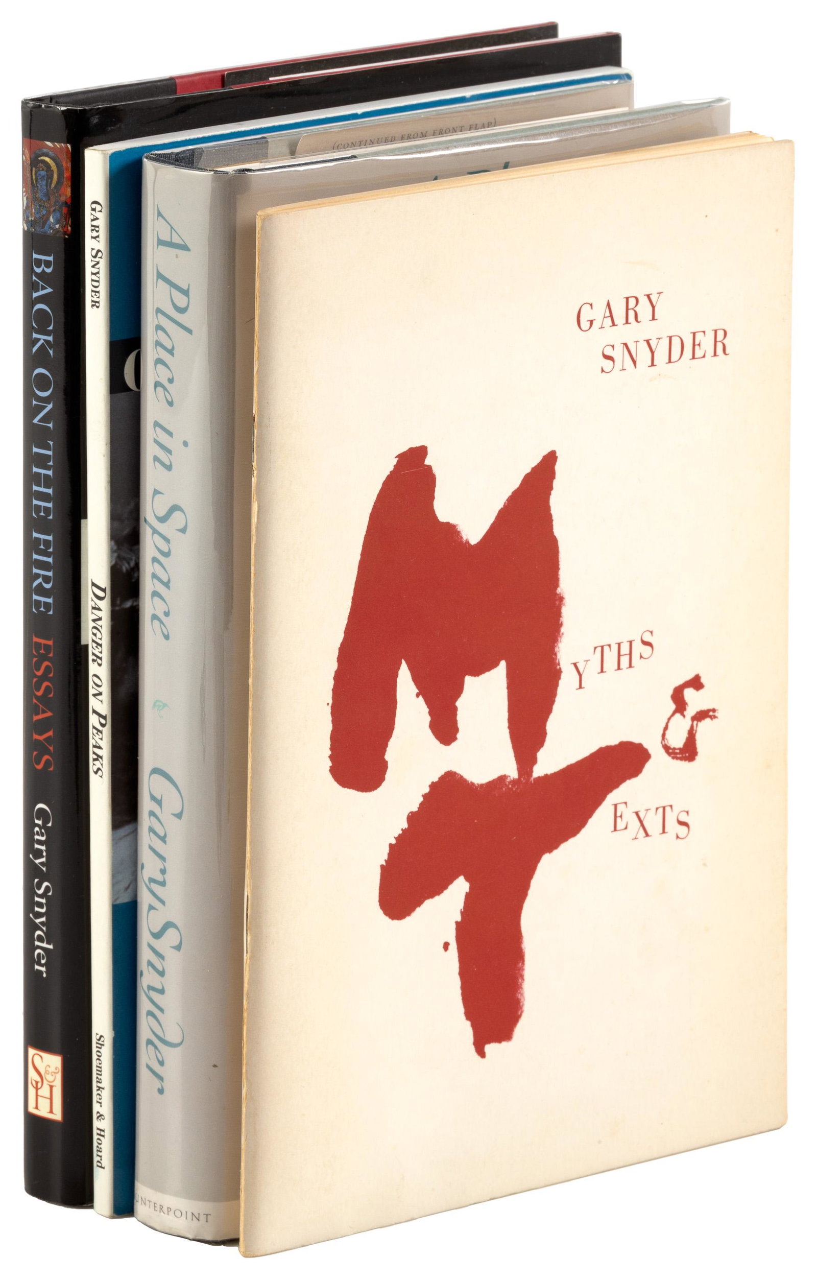 4 works by Gary Snyder, 2 signed: Heading: Author: Snyder, Gary Title: Four works by Gary Snyder Place Published: Various places Publisher: Date Published: Various dates Description: 4 volumes. Includes: