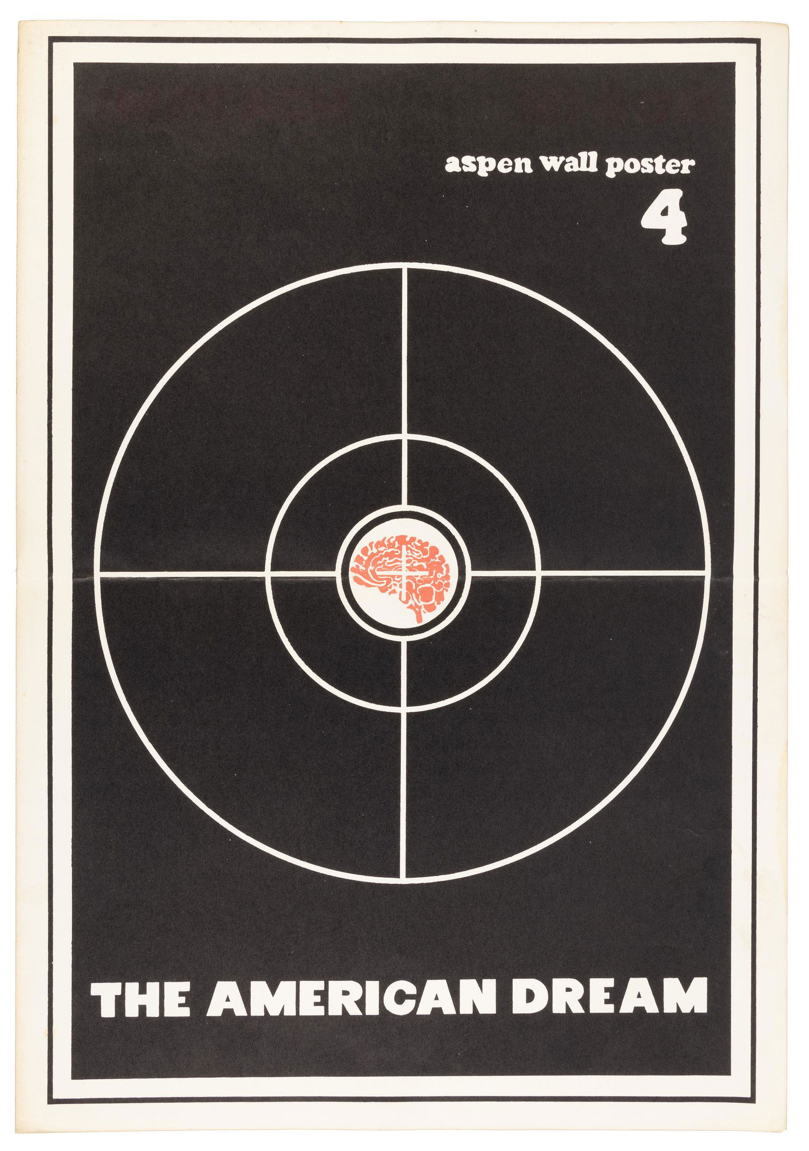 Aspen Wall Poster #4, Hunter S. Thompson: Heading: Author: Thompson, Hunter S. and Thomas W. Benton Title: The American Dream: Aspen Wall Poster 4 Place Published: Aspen, CO Publisher:Meat Possum Press, Ltd. Date Published: 1970