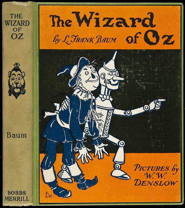 The New Wizard of Oz Later Printing: Title: The New Wizard of Oz Author: Baum, L. Frank Description: 208 pp. 8 color plates and various illustrations in black and white by W.W. Denslow. 8¾x6¾. Green cloth. color cover label. Fifth Edit