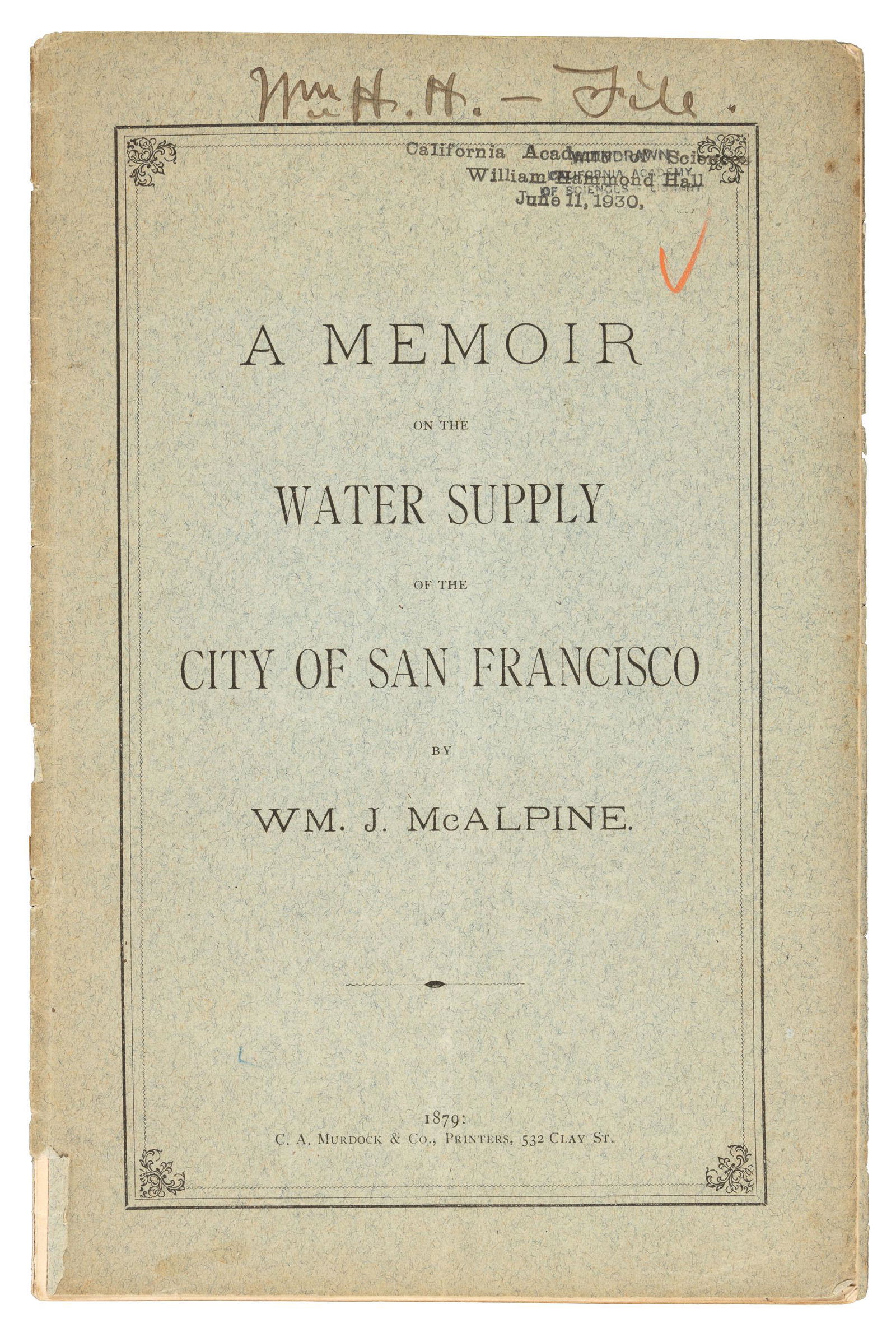 William Hammond Hall's copy (1 of 3)