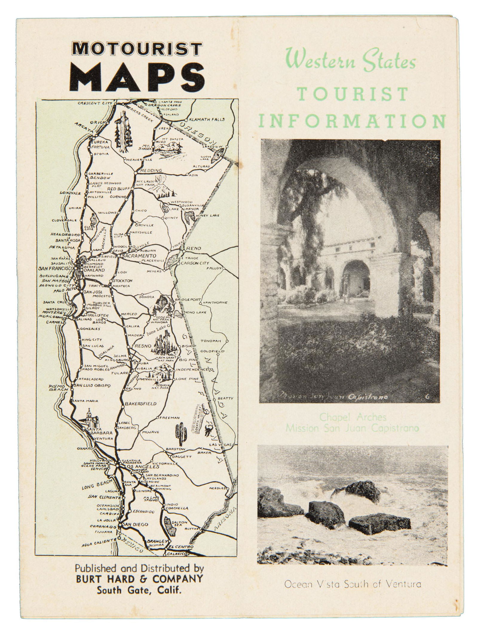 Rare California tourist booklet with maps 1930 (1 of 4)