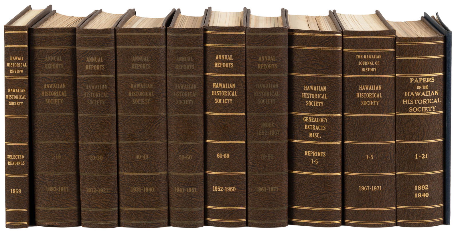 11 volumes from the Hawaiian Historical Society (1 of 6)