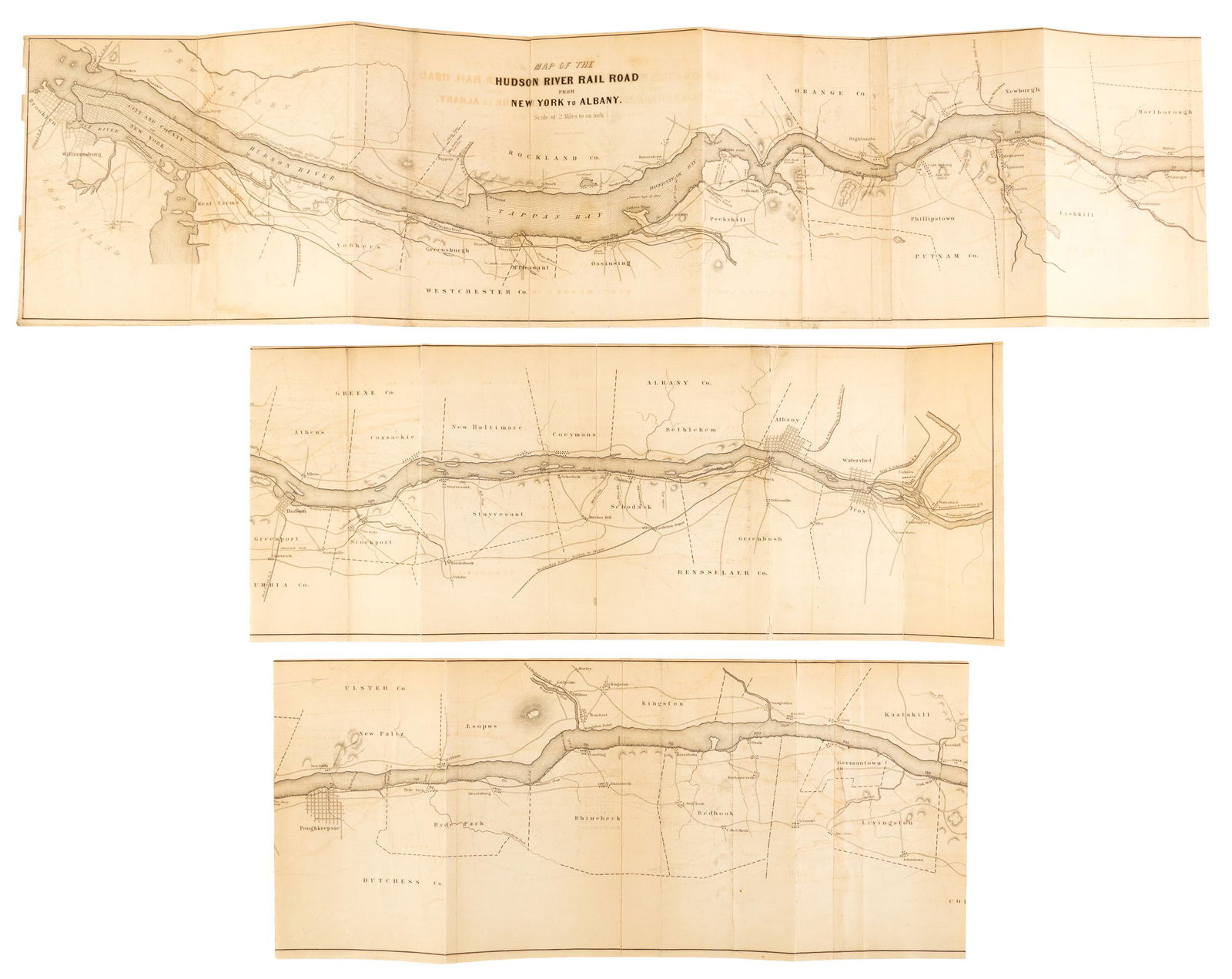 With map of Hudson River Valley 1851 (1 of 3)