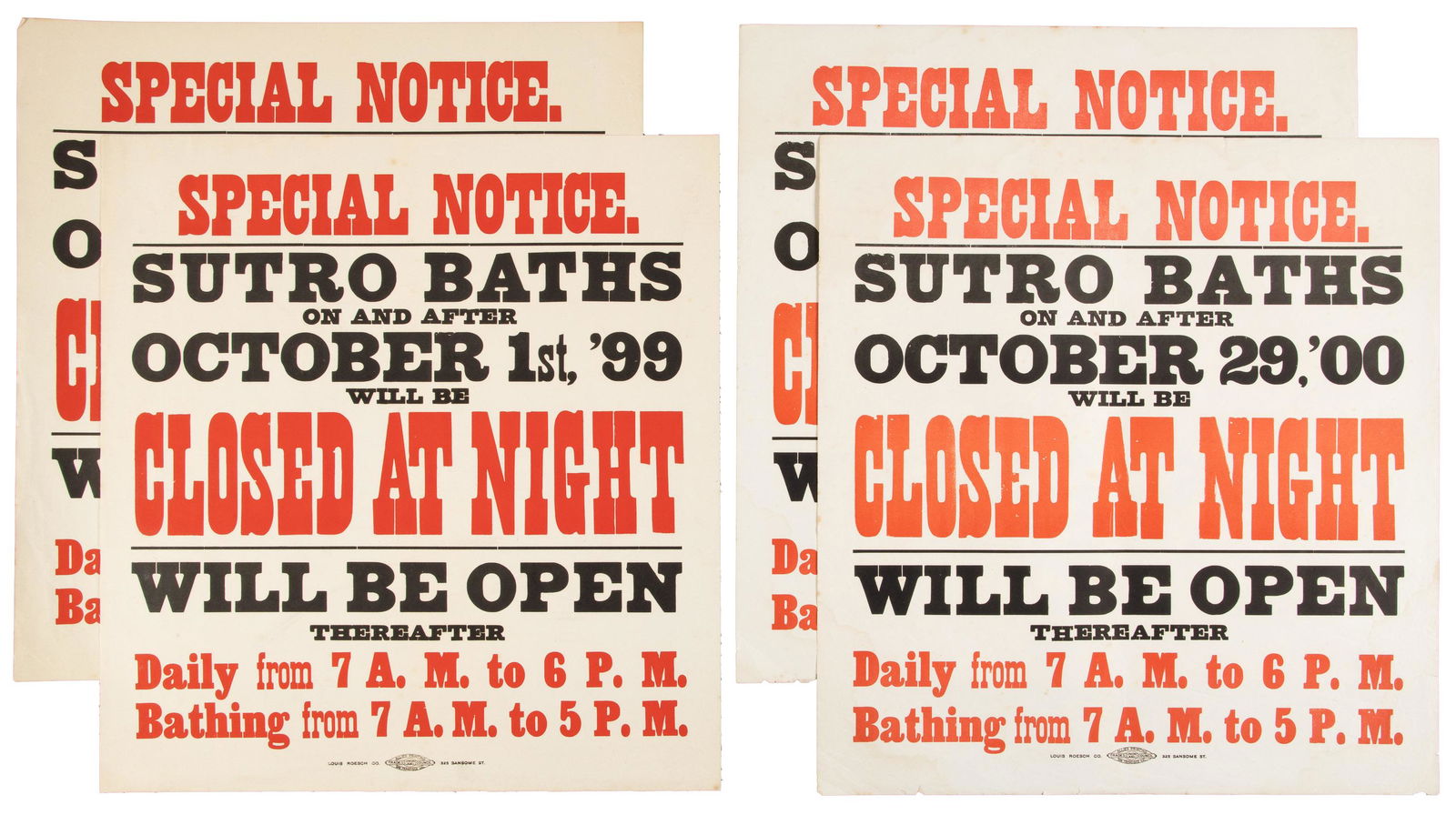 Sutro Baths swimming posters (1 of 2)