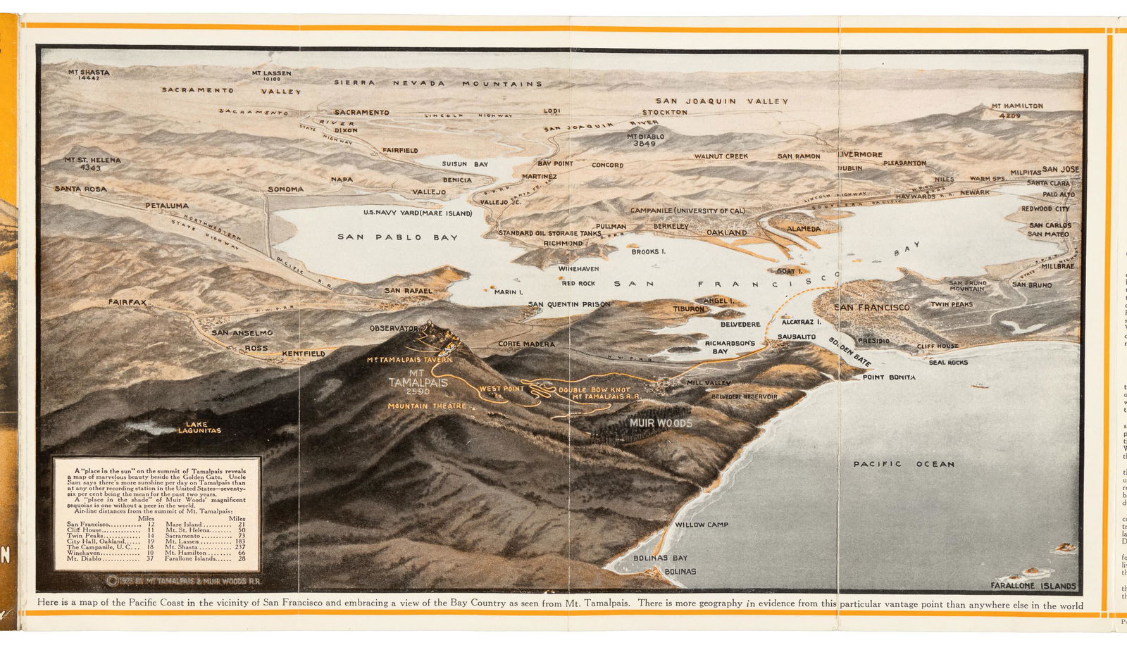 Mt. Tamalpais & Muir Woods R.R. aerial map, 1923 (1 of 2)