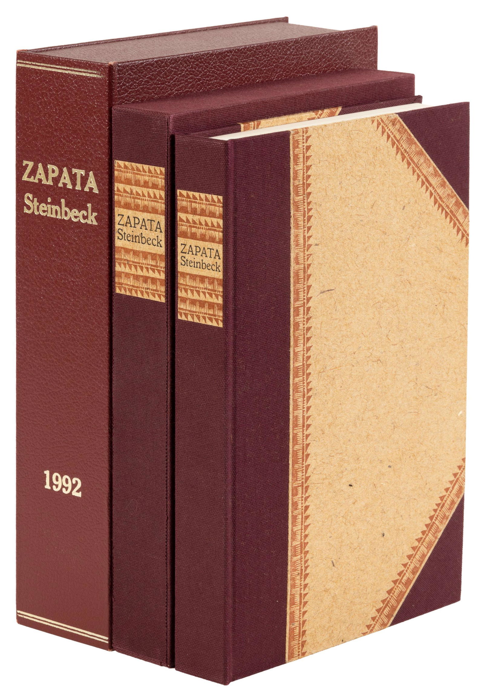 Zapata with James Robertson text on Steinbeck: Heading: Author: Steinbeck, John Title: Zapata: A Narrative, in dramatic form, of the life of Emiliano Zapata - special copy with text of publisher James Robertson's Address to the Steinbeck Festival