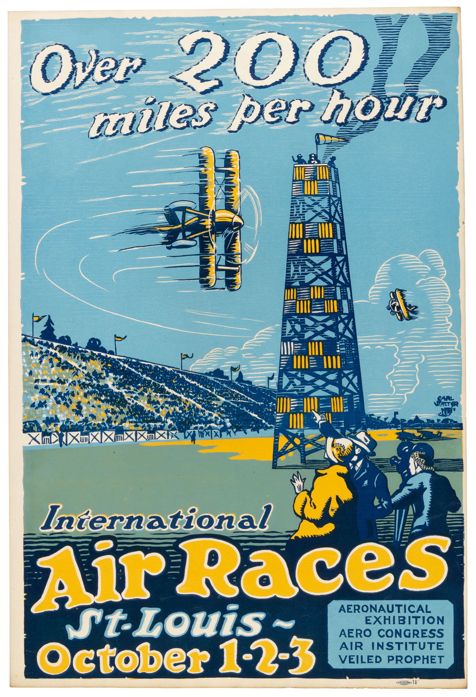 1920s Biplane Racing Poster (1 of 3)
