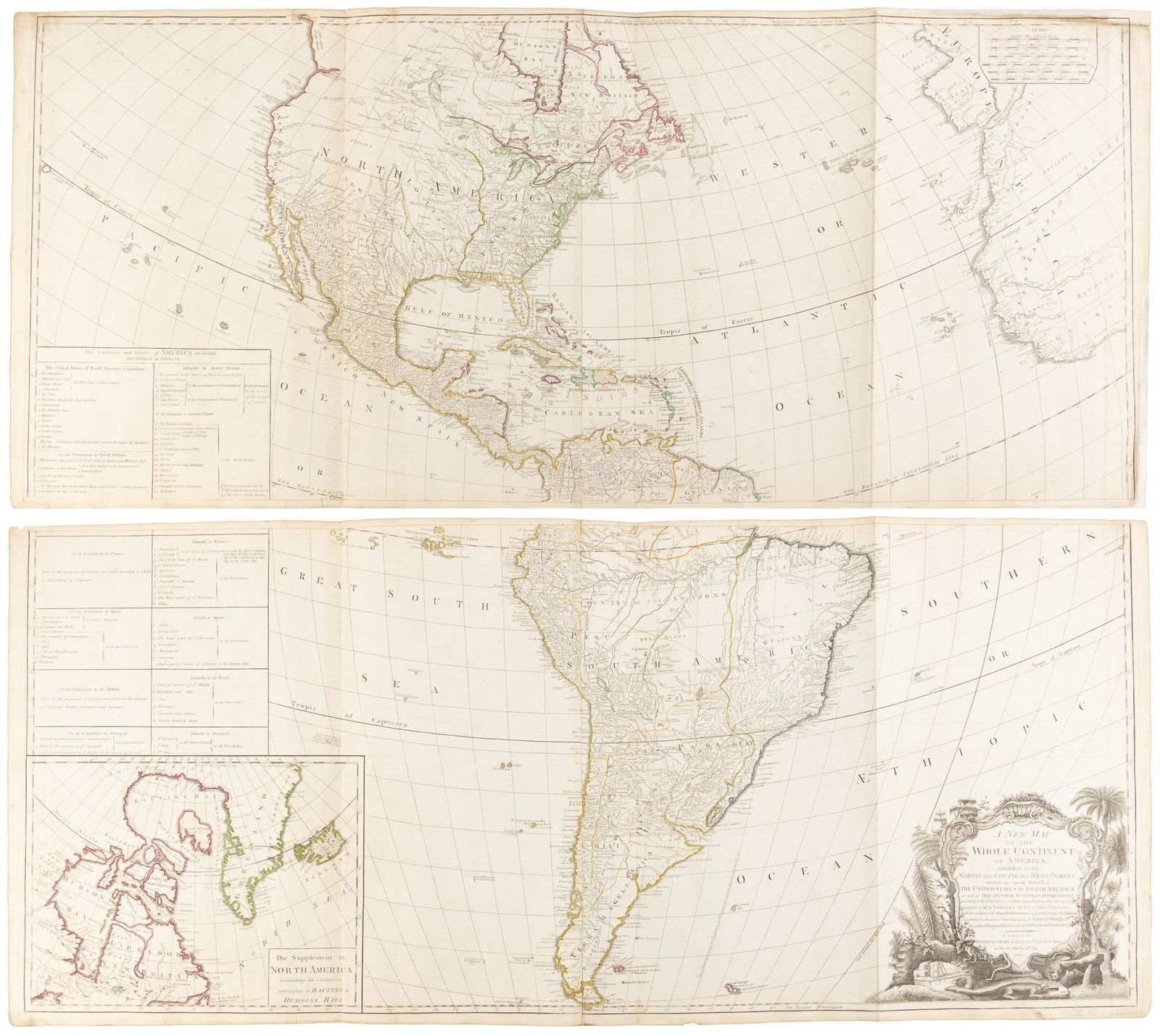 Large map of the Americas 1794 (1 of 8)