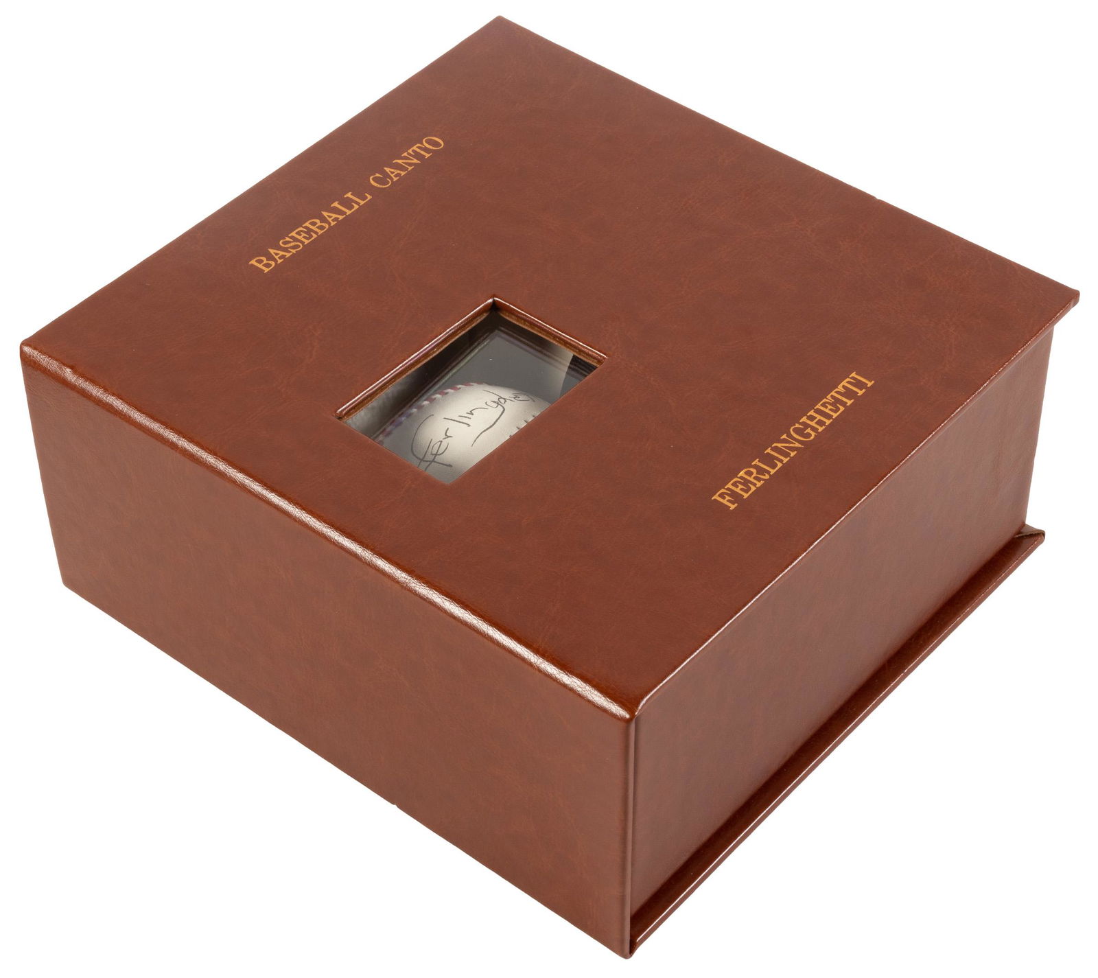 Baseball Canto by Ferlinghetti, with signed baseball (1 of 4)