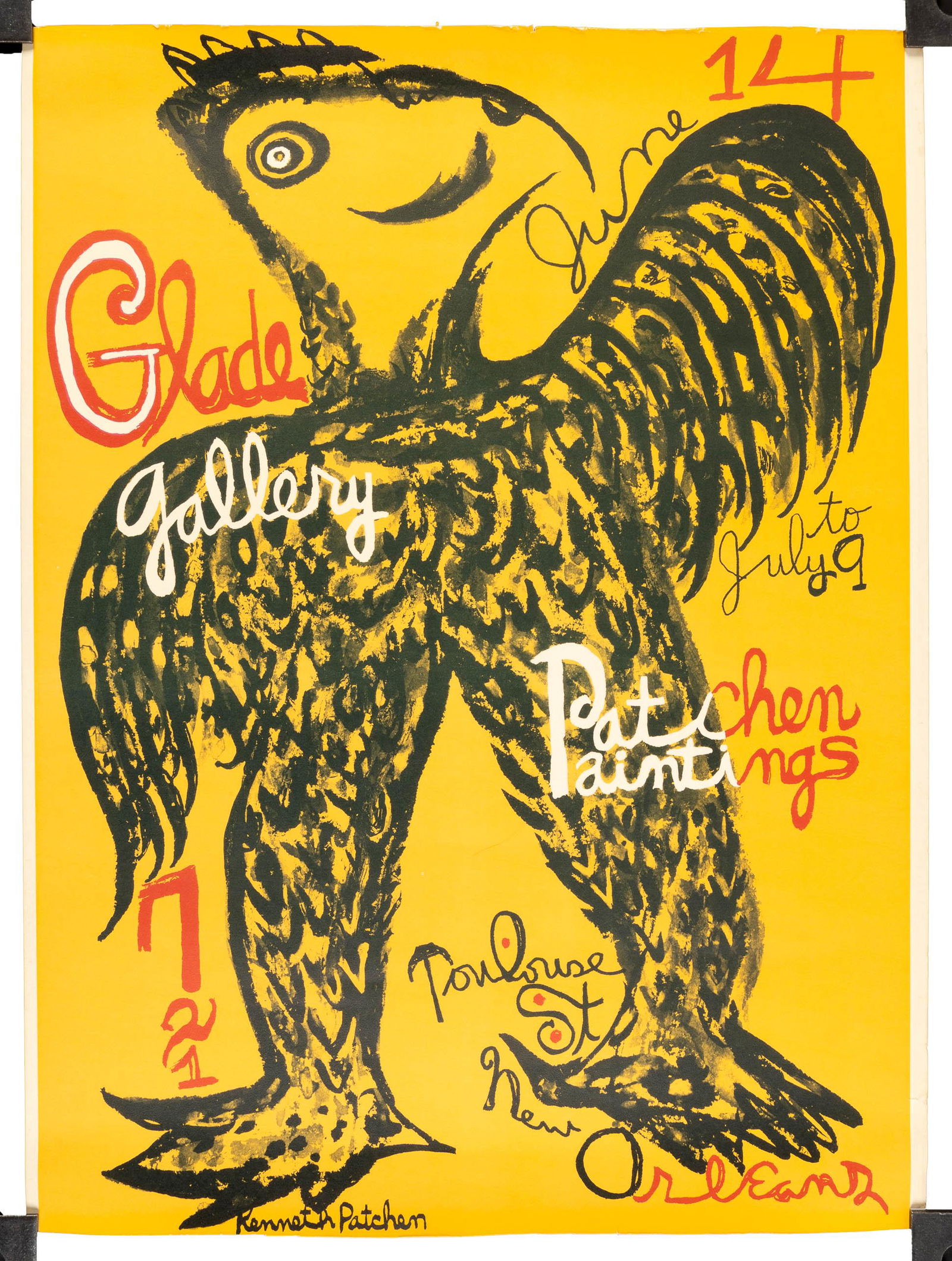 Kenneth Patchen Glade Gallery art poster 1965 (1 of 1)