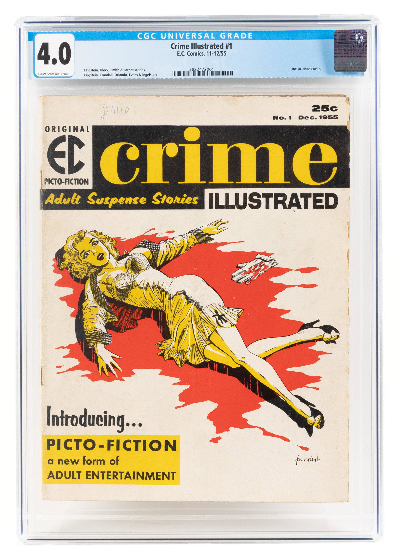 CRIME ILLUSTRATED #1 * CGC 4.0 * Picto-Fiction * Ingels (1 of 2)