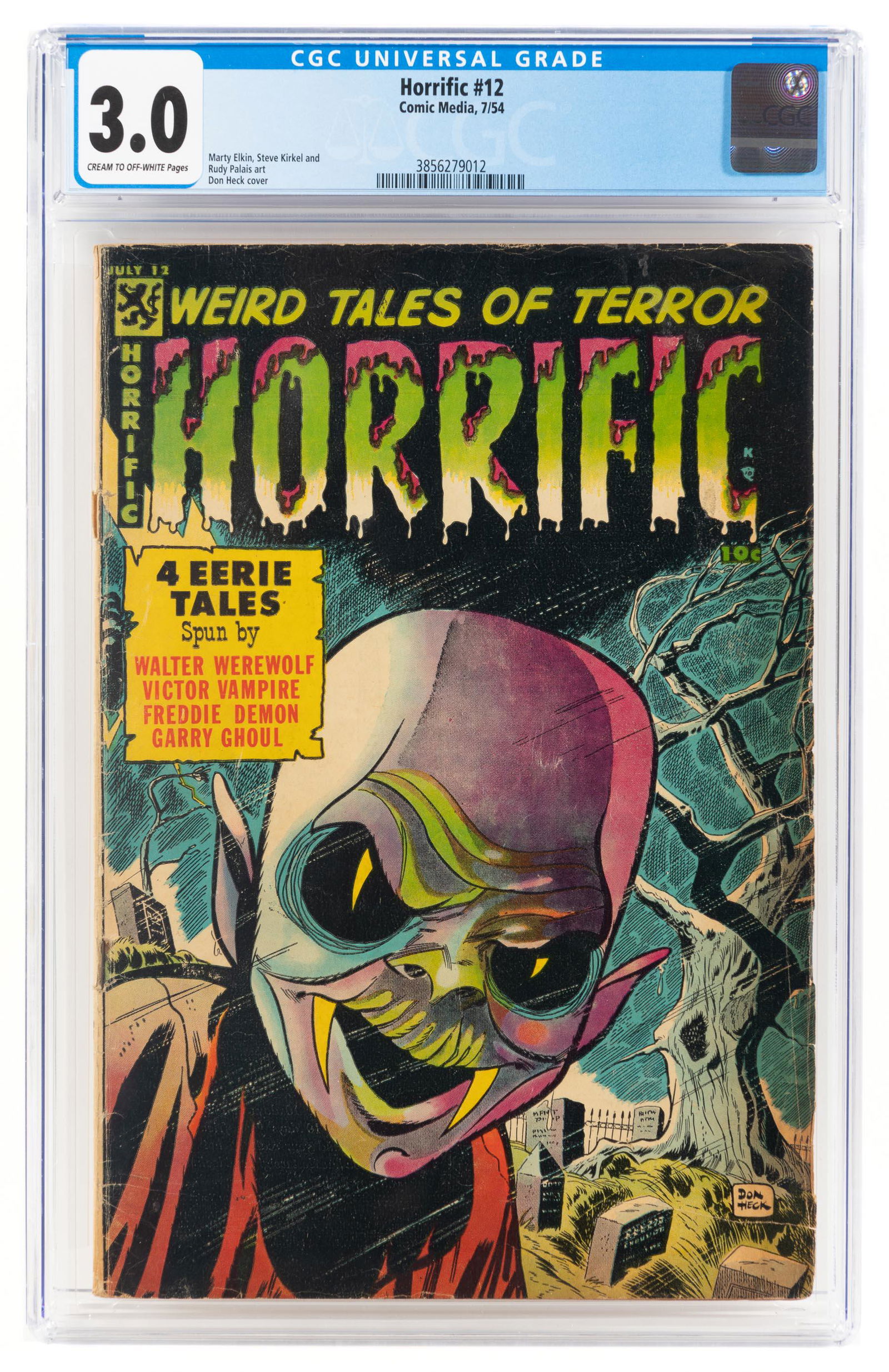 HORRIFIC #12 * CGC 3.0 * Graveyard Ghoul Greets Guests (1 of 2)