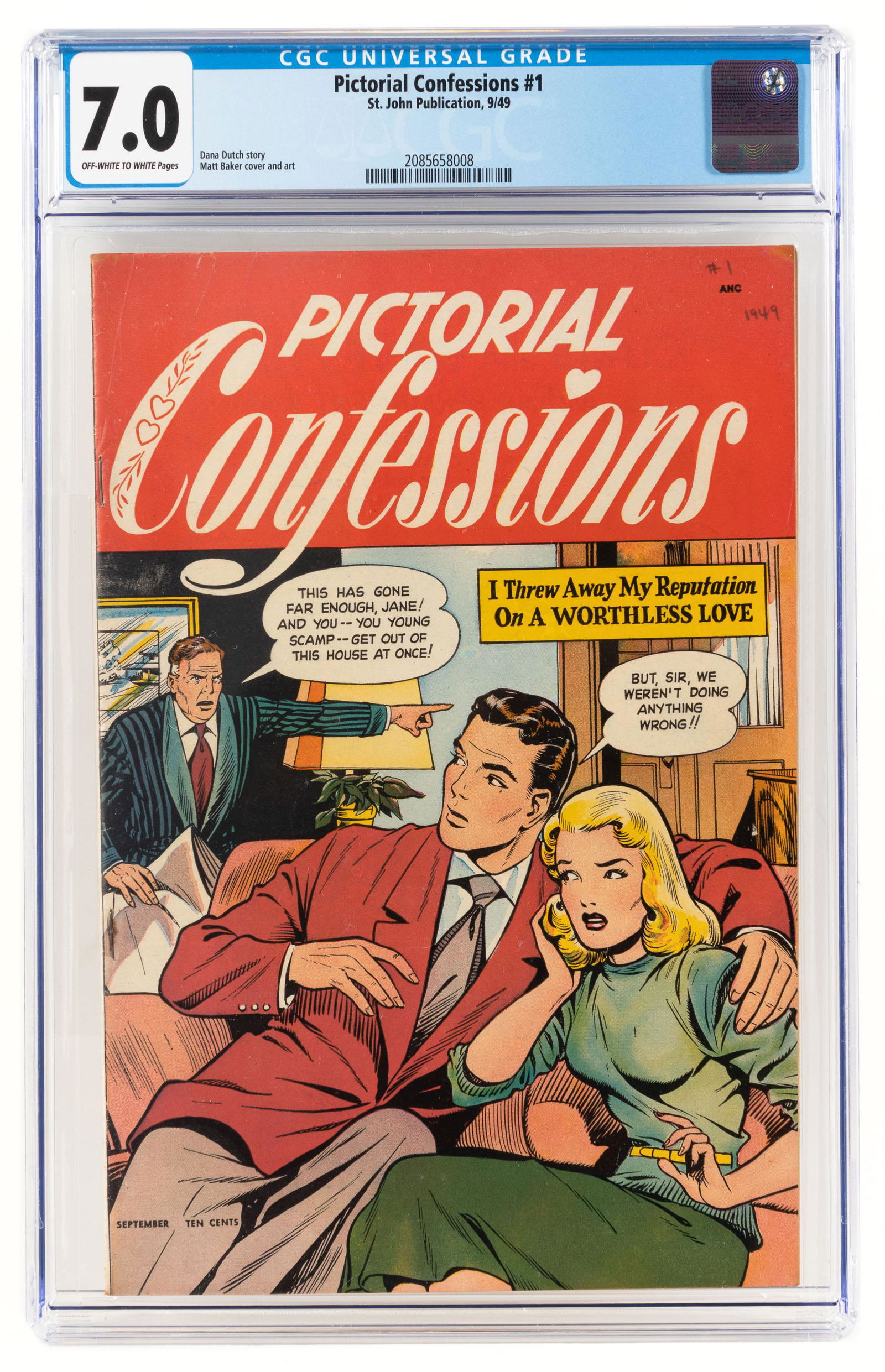 PICTORIAL CONFESSIONS #1 * CGC 7.0 * Matt BAKER and the (1 of 2)
