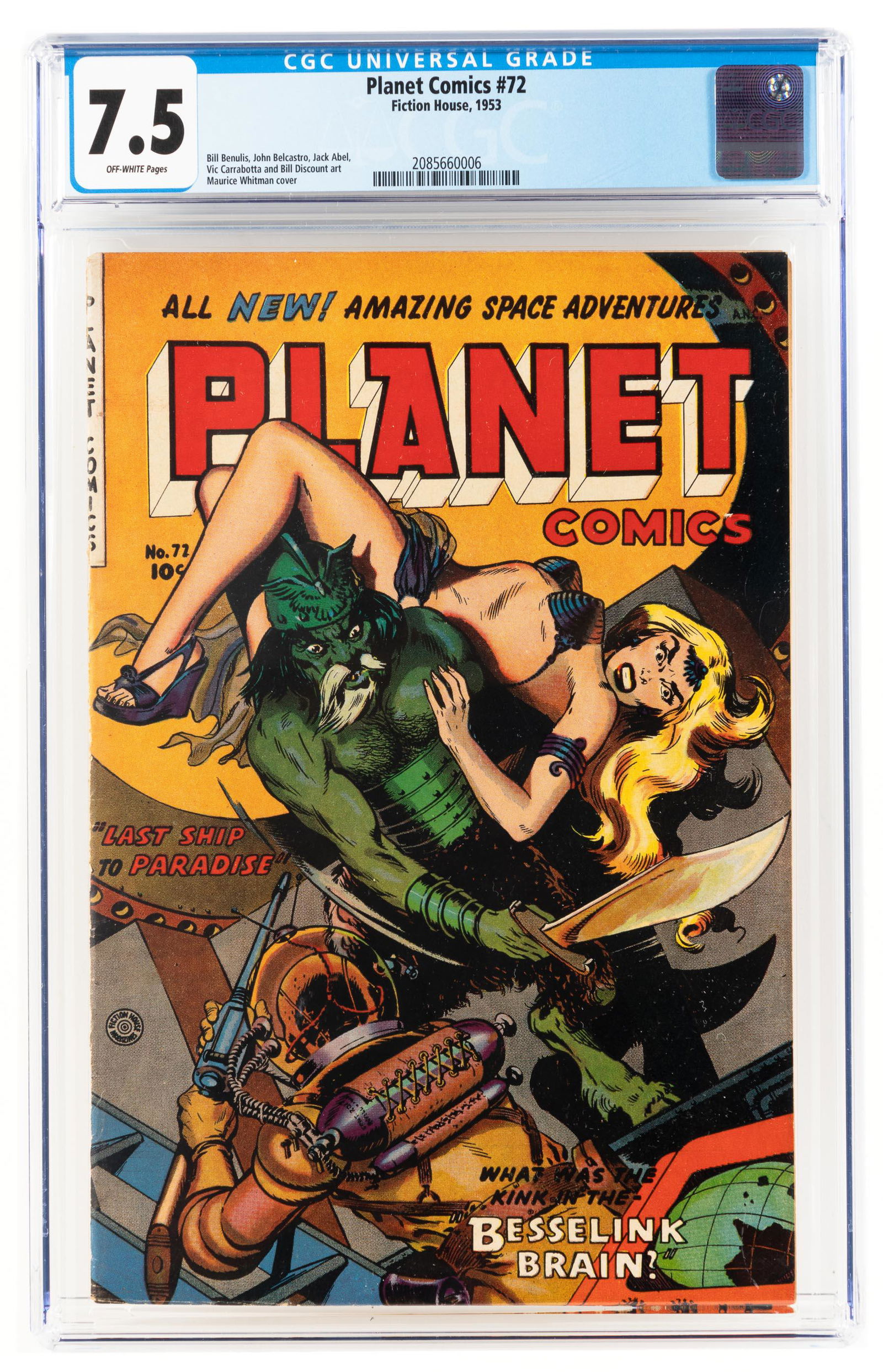 PLANET COMICS #72 * CGC 7.5 * Sleaze Tease Cover * (1 of 2)