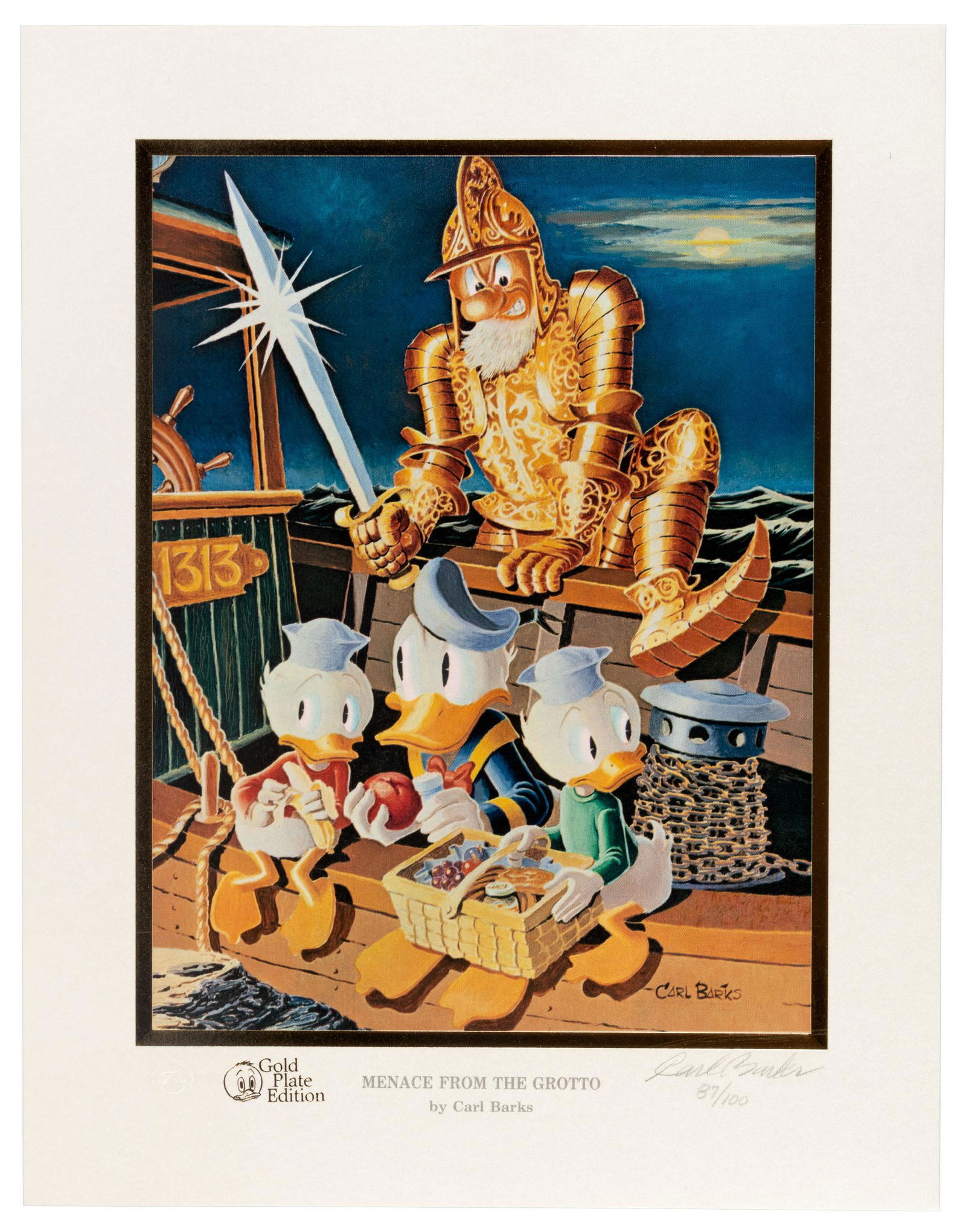 CARL BARKS Signed Limited Litho * Ghost from the Grotto (1 of 3)