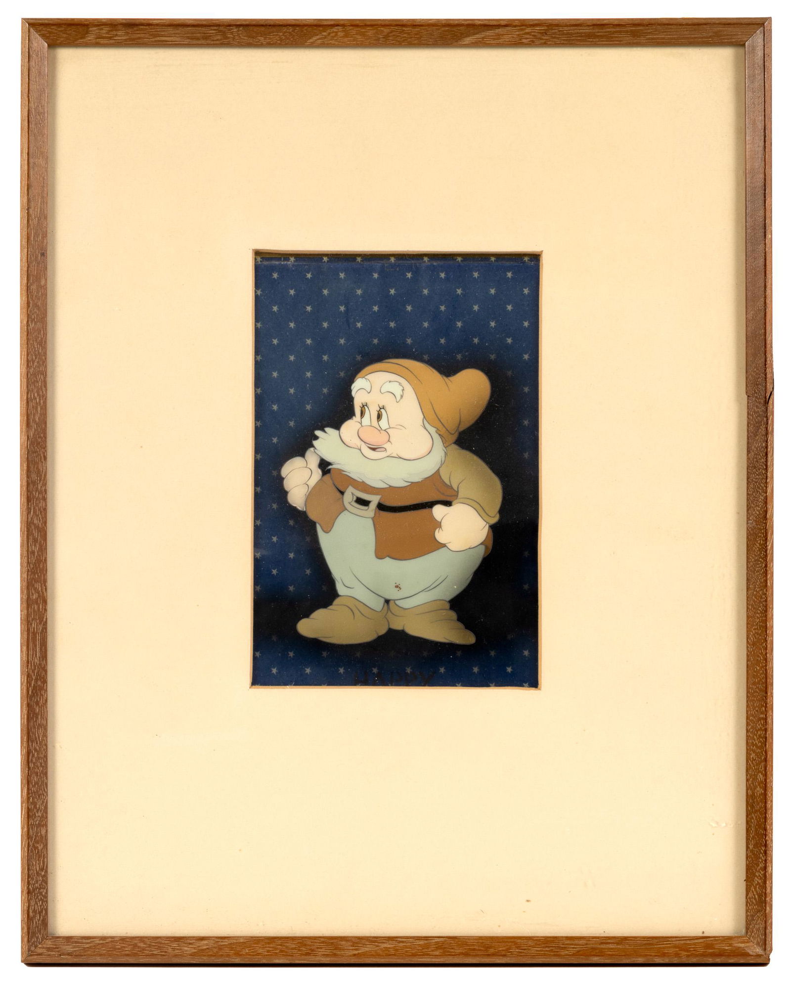 Disney Cel, SNOW WHITE * Happy the Dwarf * Courvoisier (1 of 3)