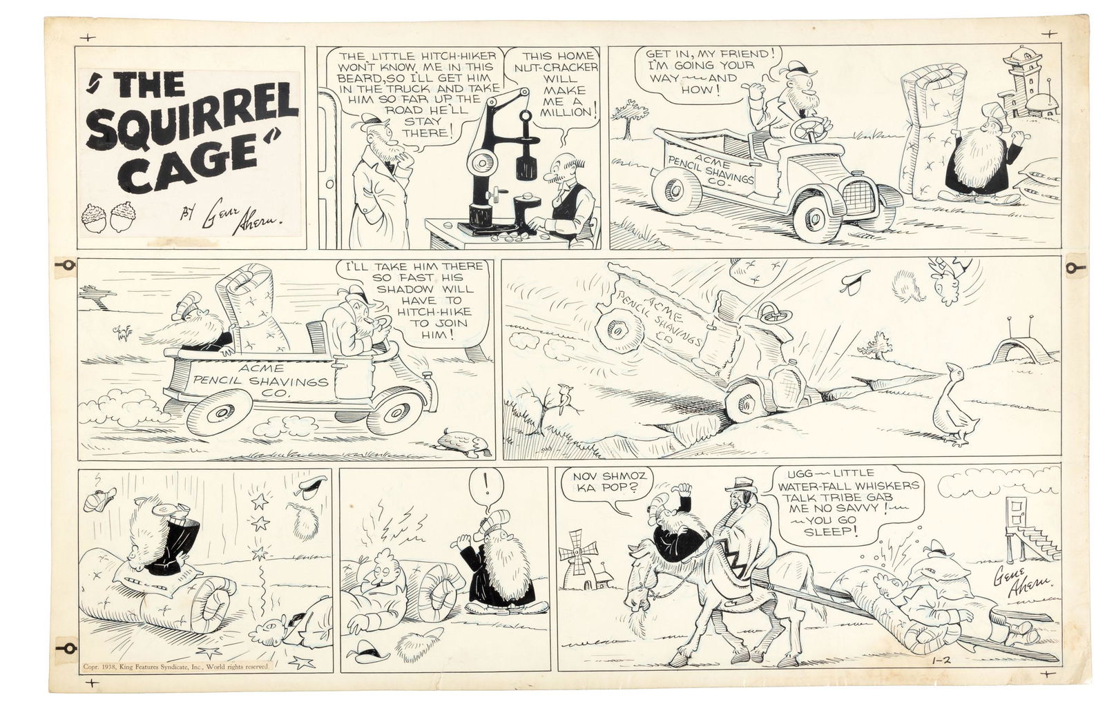 Original Art, THE SQUIRREL CAGE by G. Ahern, Sunday (1 of 4)