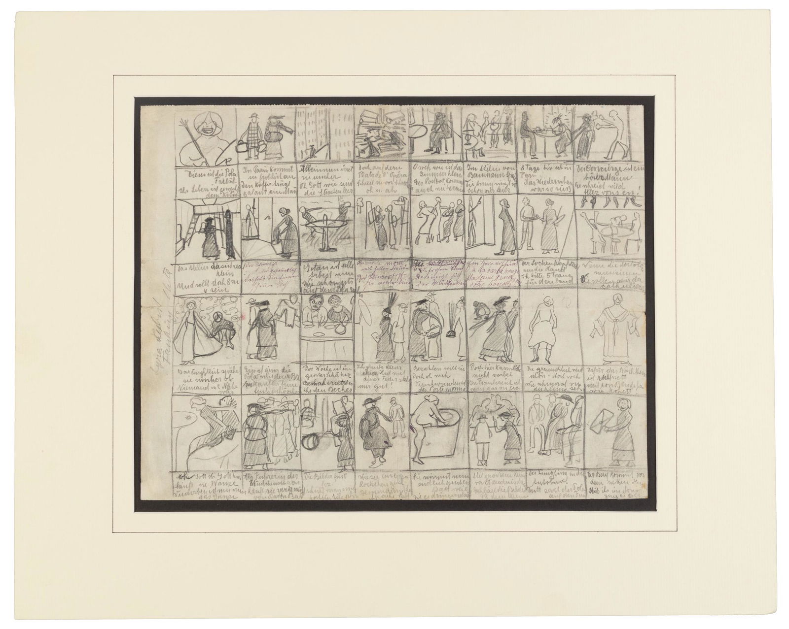 Comic by Erna Klein of Paris roomate c. 1912 (1 of 2)