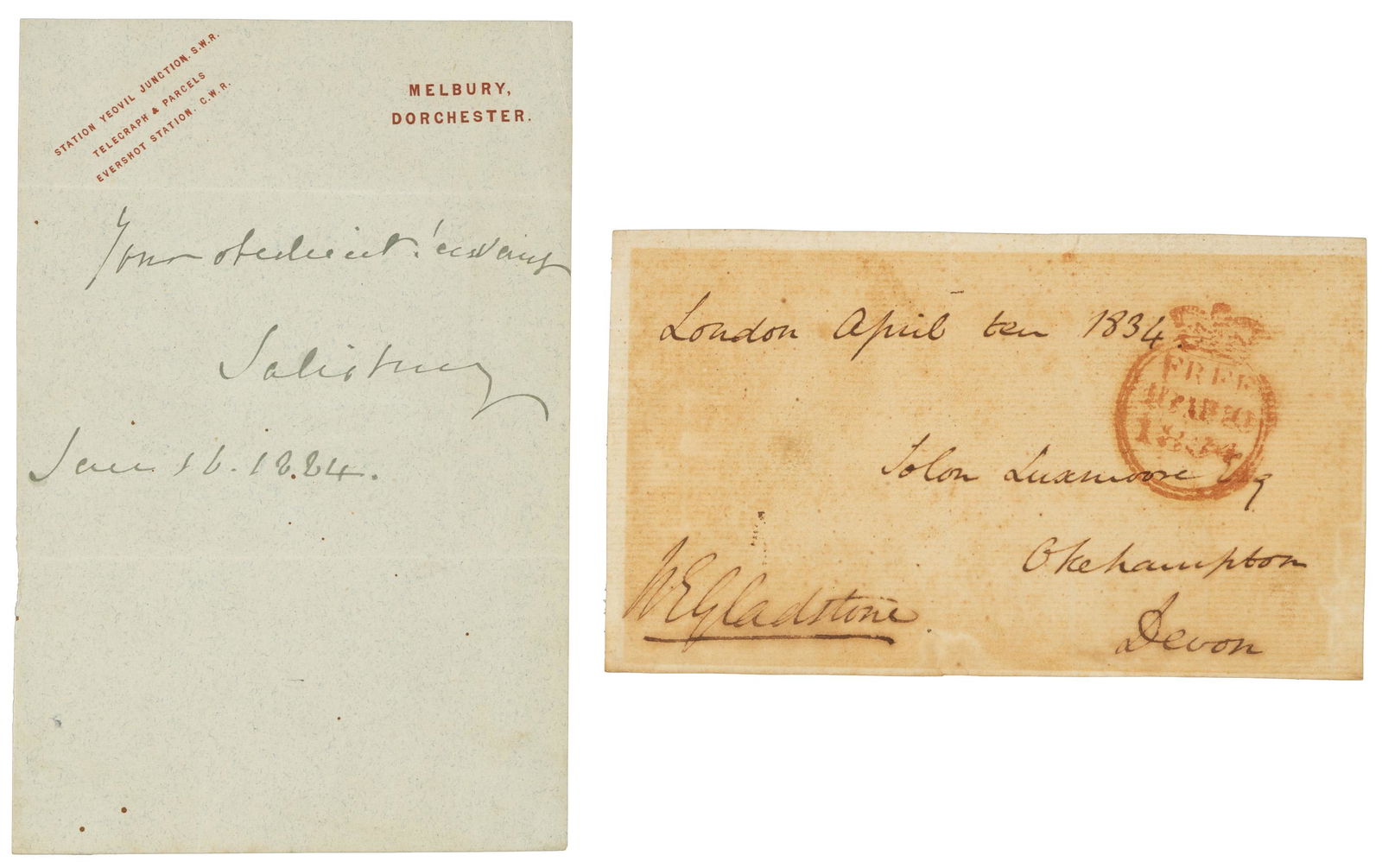 Two items signed by Prime Ministers (1 of 3)