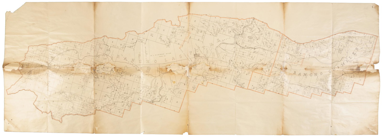 Rare map of lands beneath Lake Berryessa, Cal. (1 of 5)