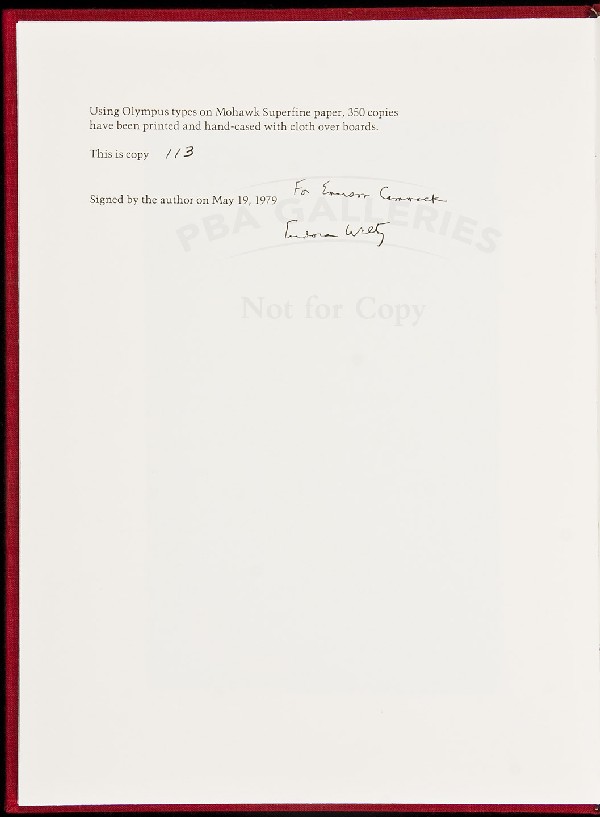 Eudora Welty Ida M'Toy Limited Edition: Title: Ida M'Toy Author: Welty, Eudora Description: Red cloth. One of 350 copies.Signed by Welty at the colophon. Heading: zzhPlace Published: Urbana Publisher: University of Illinois Press Date Pub