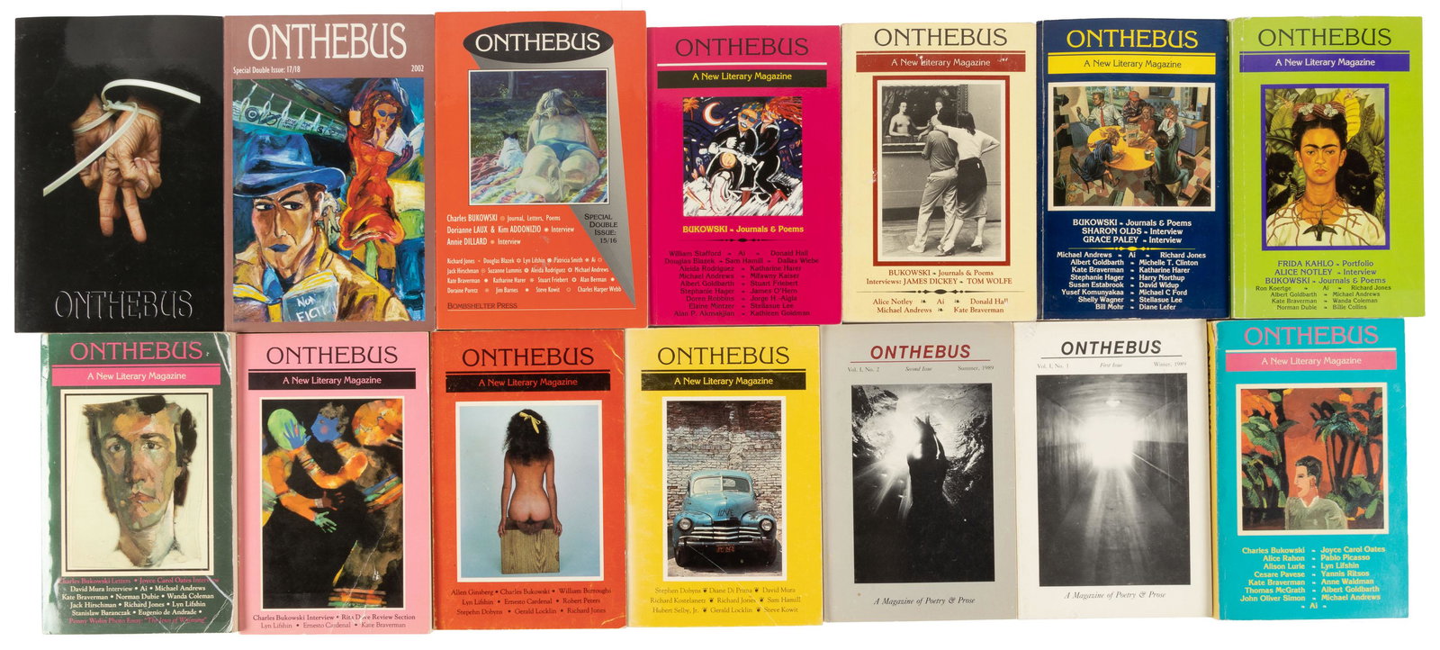ONTHEBUS Nos. 1-20: Heading: (Literary Journals) Author: Grapes, Jack, editor Title: ONTHEBUS nos. 1-20 Place Published: Los Angeles Publisher:Bombshelter Press Date Published: 1989-2005 Description: <