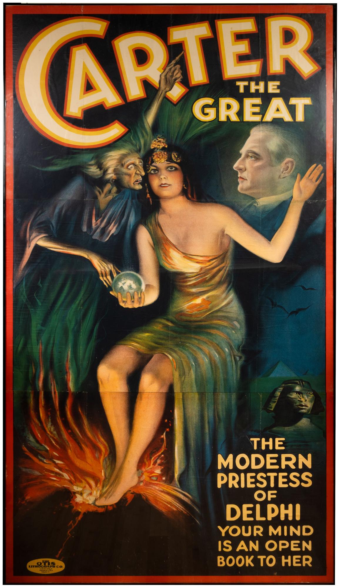 Vintage color lithograph poster of Carter the Great (1 of 4)