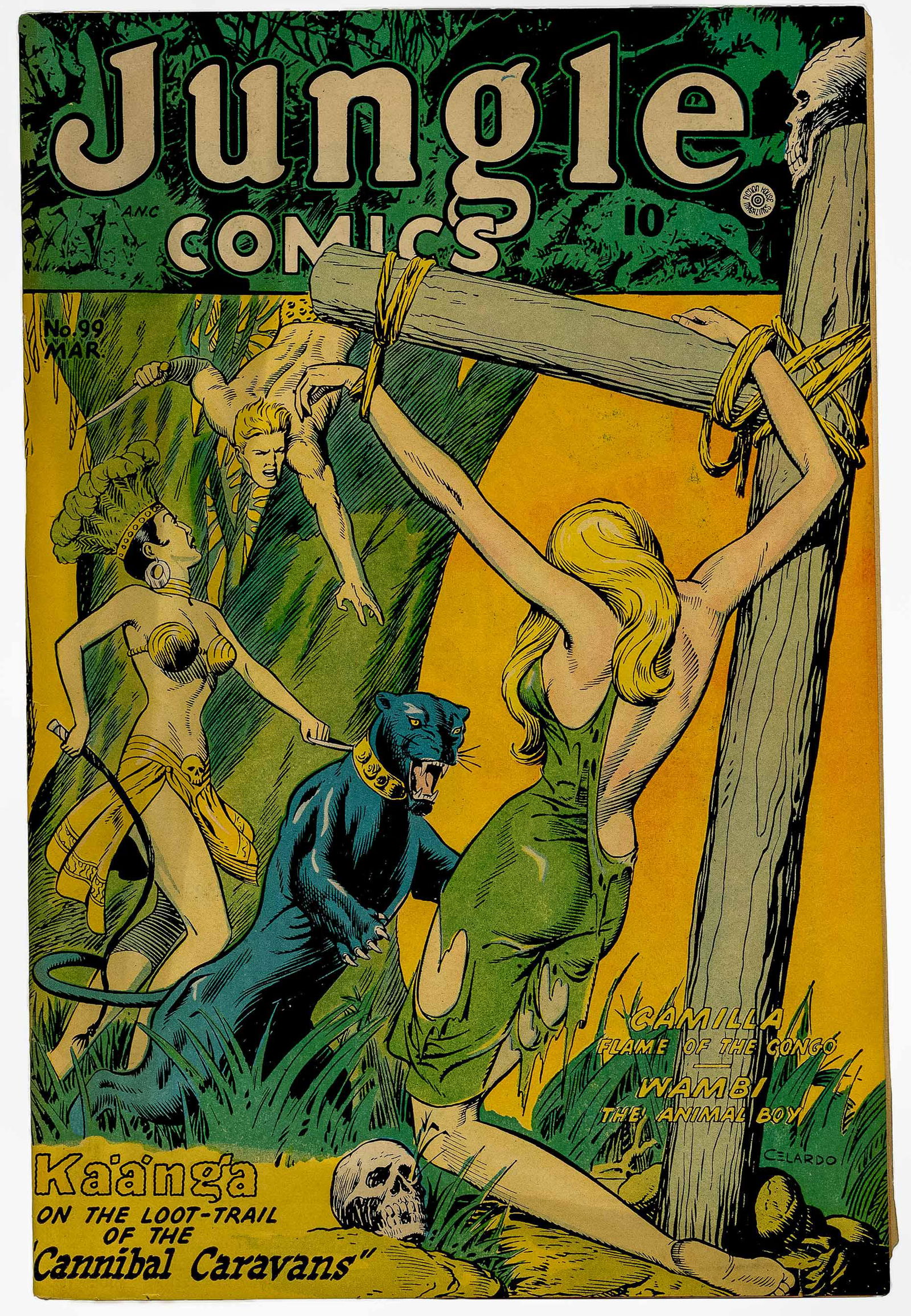 JUNGLE COMICS #99 * 4.0 * Crazy BONDAGE Cover (1 of 2)