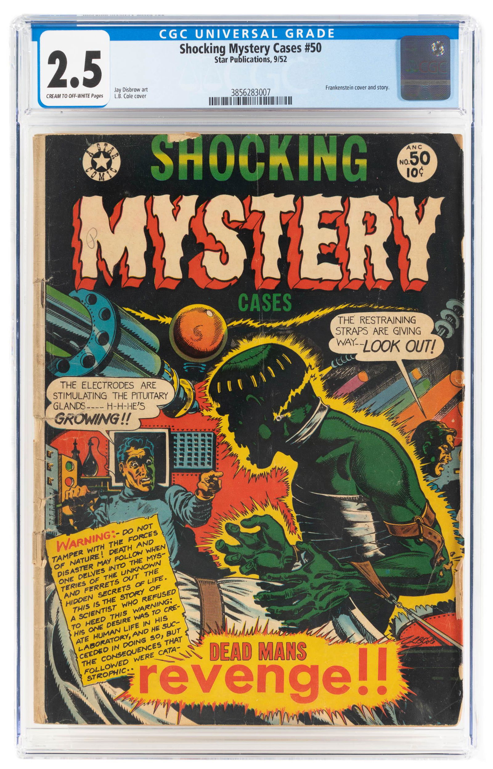 SHOCKING MYSTERY CASES #50 * CGC 2.5 * L.B. Cole * 1st (1 of 2)