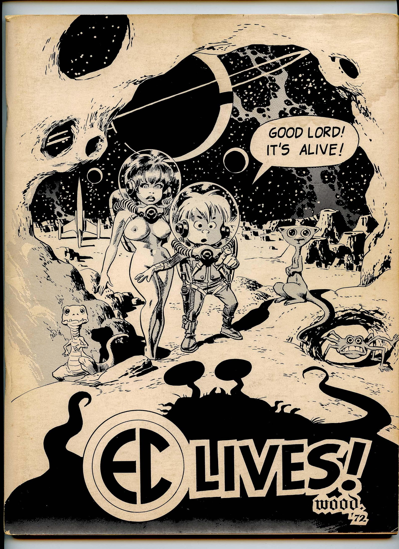 EC LIVES! 1972 FAN-ADDICT Con Book, SIGNED w/ SKETCHES (1 of 12)