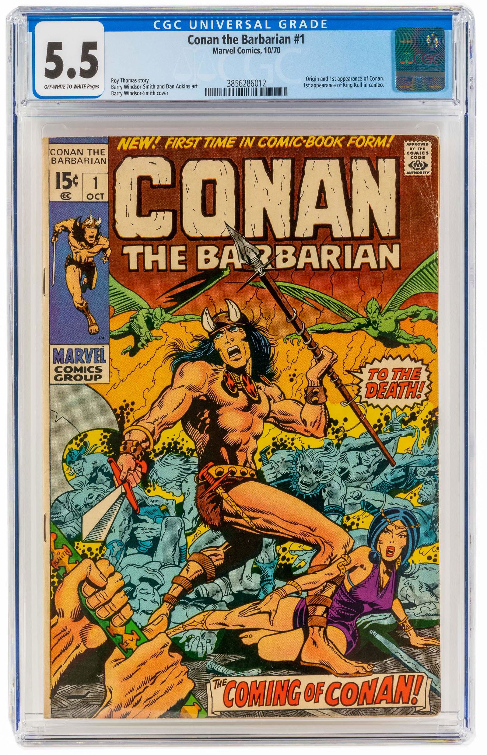 CONAN the BARBARIAN #1 * CGC 5.5 * Barry Windsor-Smith (1 of 2)