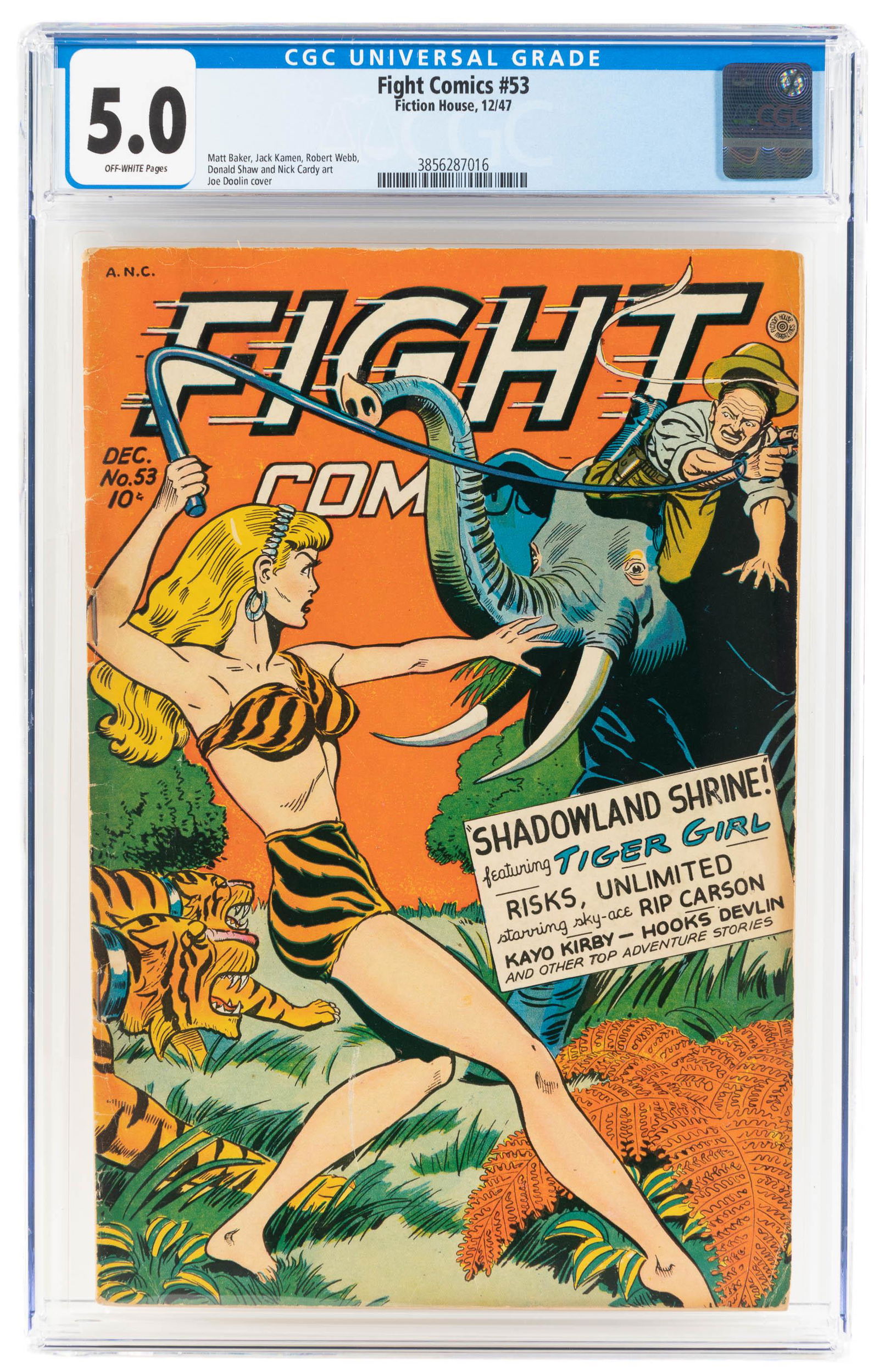 FIGHT COMICS No. 53 * CGC 5.0 * Jungle Girl Cracks the (1 of 2)