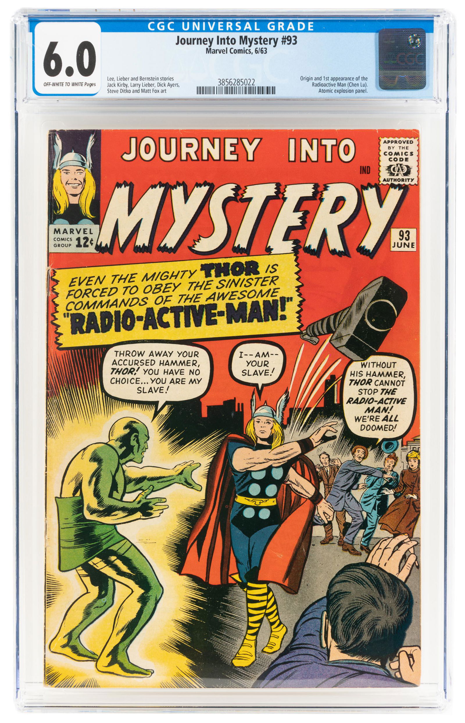 JOURNEY INTO MYSTERY #93 * CGC 6.0 * Thor Clobbers (1 of 2)