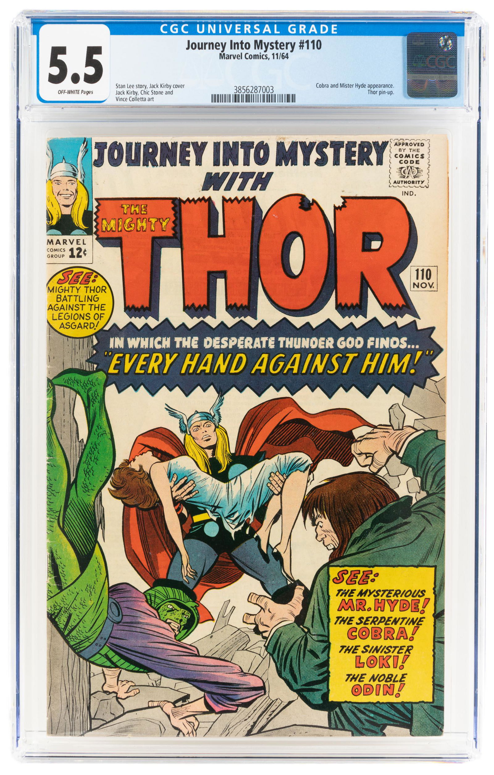 JOURNEY INTO MYSTERY #110 * CGC 5.5 * Gods, Monsters (1 of 2)