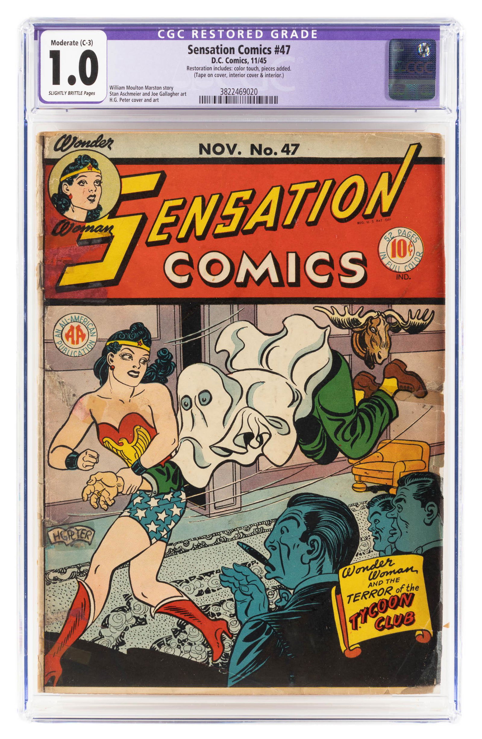SENSATION COMICS #47 * CGC 1.0 Purple Label * Terror of (1 of 2)