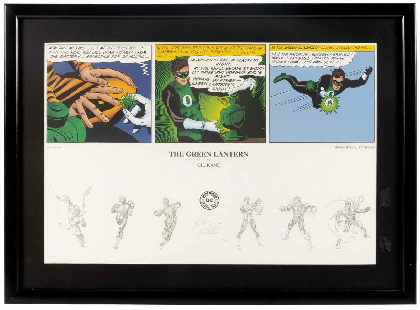 GREEN LANTERN Signed Ltd Print * GIL KANE * WB Studio (1 of 3)