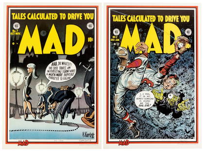 Pair of MAD Ltd Signed Prints * DAVIS and KURTZMAN *: Heading: Author: [Prints and Portfolios] Davis, Jack & Harvey Kurtzman Title: Two MAD Limited Edition Cover Prints, Signed and Numbered by Jack Davis and Harvey Kurtzman Place Published: Publisher:S