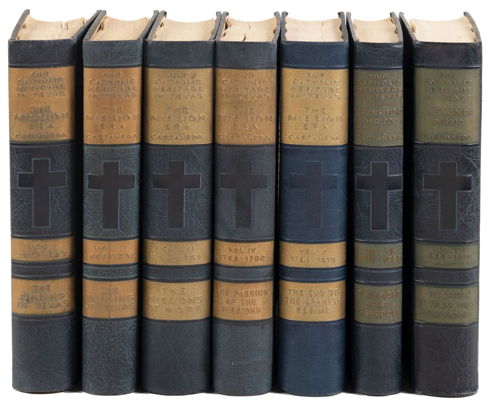 Scarce complete history of Spanish Texas, 7 vol. (1 of 11)