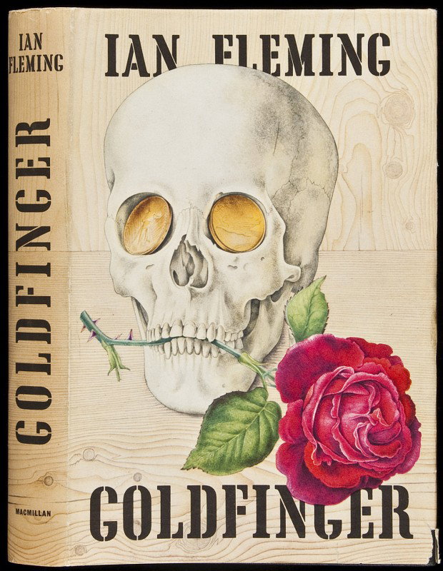 Goldfinger First US edition in jacket: Title: Goldfinger Author: Fleming, Ian Description: Black cloth, dust jacket. First American Edition.The seventh novel in Fleming's James Bond series. Jacket with price of $3.00 on front flap. Heading