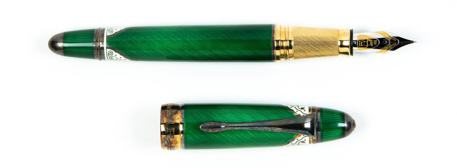 MICHEL PERCHIN Star of India Green Enamel & Vermeil Ltd: Heading: Author: Michel Perchin Title: Star of India Green Enamel and Vermeil Limited Edition Fountain Pen Place Published: Publisher: Date Published: Description: Translucent