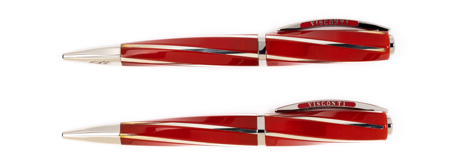 VISCONTI Red Resin Ltd Ed Ballpoints: Lot of 2 (1 of 1)