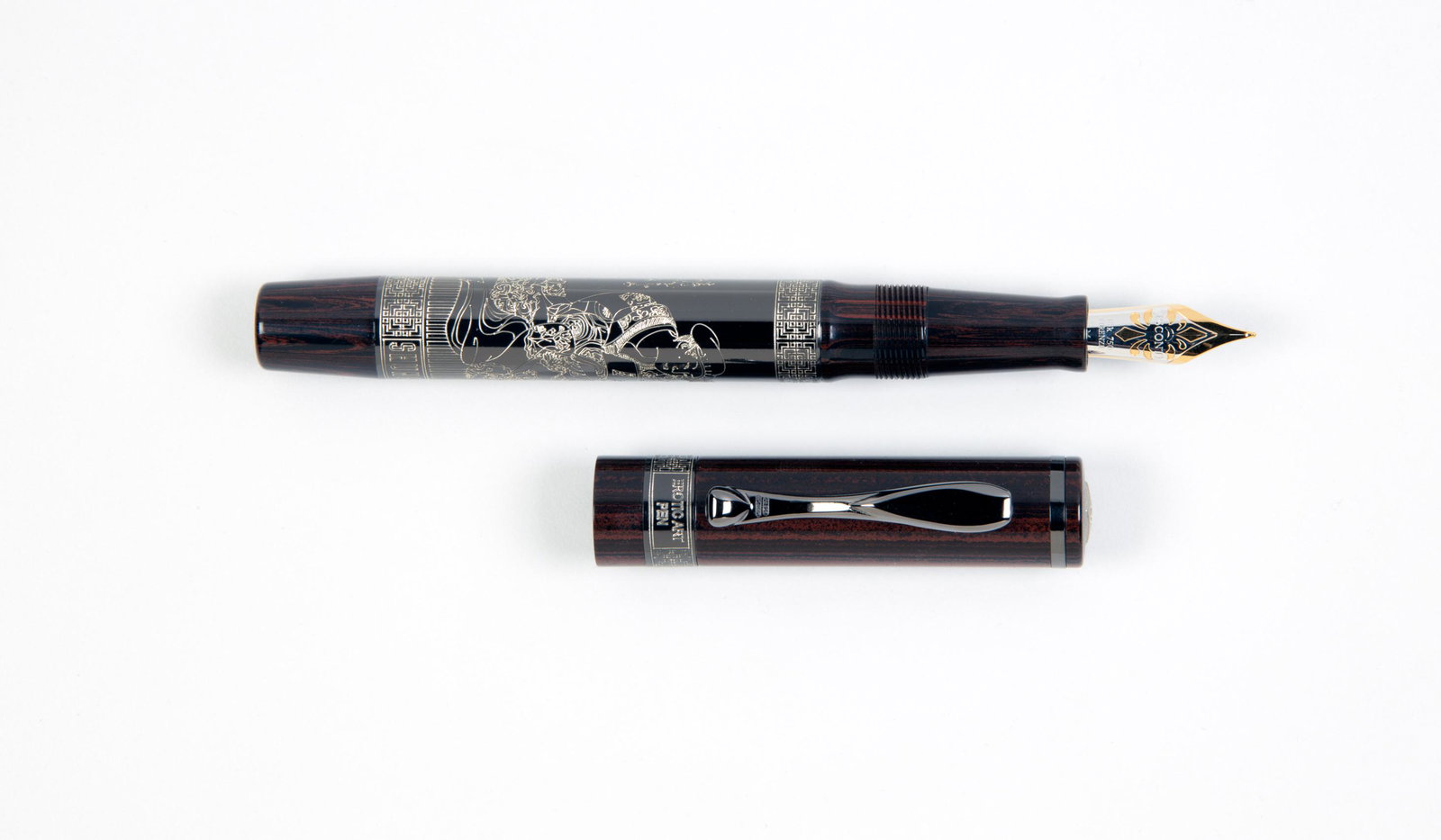 VISCONTI Shunga Erotic Art Ltd Ed Fountain Pen: Heading: Author: Visconti Title: Shunga Erotic Art Limited Edition Fountain Pen Place Published: Publisher: Date Published: Description: Woodgrained ebonite barrel and cap, me