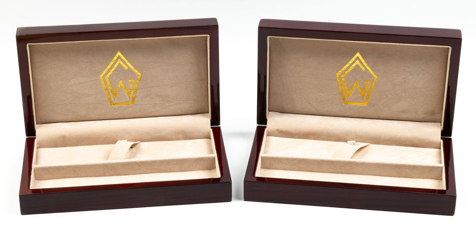 Pen Boxes, Dark Brown Wood, Lot of 14 (1 of 1)