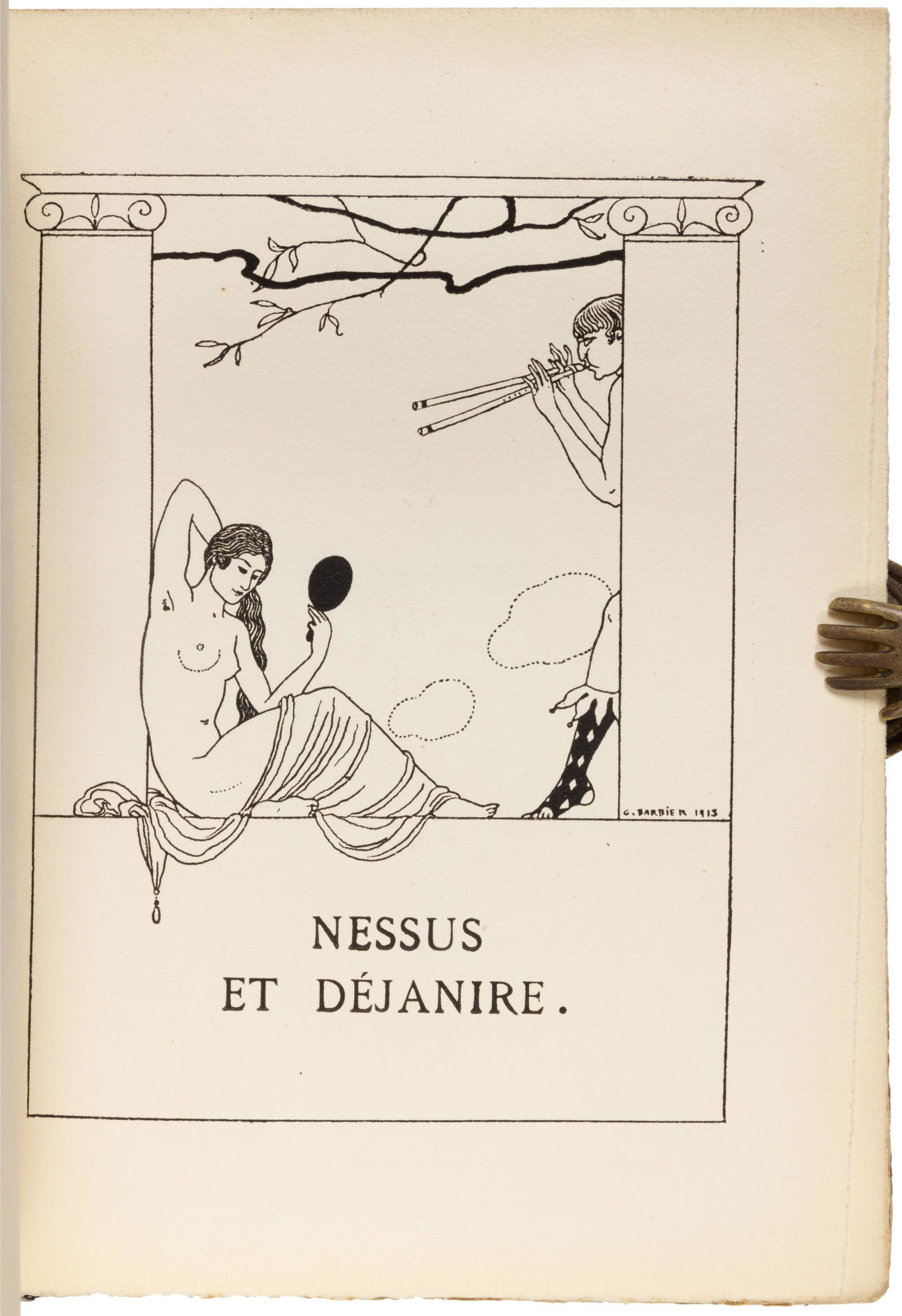 With seven plates by George Barbier: Heading: (Barbier, George, illustrator) Author: Gramont, Sache de Title: AntÃ©rÃ´s. PoÃ¨mes en Prose Place Published: Paris Publisher:La Belle Ã‰dition Date Published: [1913] Descriptio