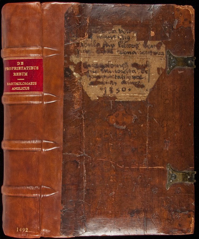 Two incunabular works printed by Koberger 1491-2: Title: Tabula super libros sententiar[um] cum Bonauentura [&] Bartholomeus anglicus de Proprietatib[us] rerum Author: Bonaventura, Sanctus & Bartholomaeus, Anglicus Description: Two works bound togeth