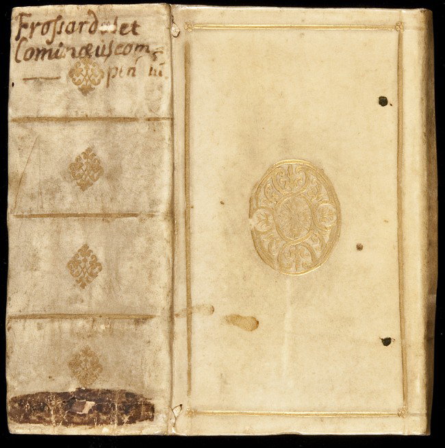 Duo Gallicarum Rerum Scriptores Nobilissimi: Title: Duo Gallicarum Rerum Scriptores Nobilissimi Author: Froissart, Jean & Philippe Commines Description: 951, [69], [1] pp. (12mo) 11.5x7.2 cm. (4½x2¾"), period full vellum, gilt stamped on spine